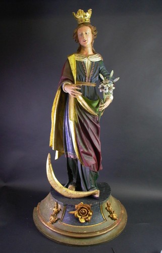 Antike heiligenfigur holz - -antike,