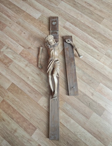 Grosses holzkreuz mit - holzkreuz,