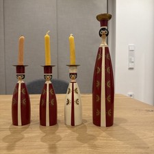 Vier Alte Lichterengel Holz