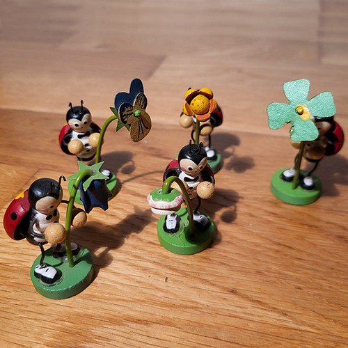 Marienkäfer holzfiguren - marienkäfer, ·